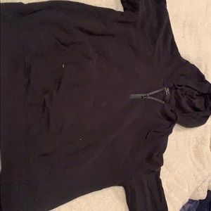 Large loose fit black jumper with hoodie